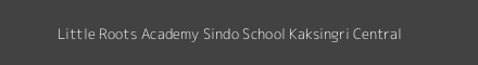 Little Roots Academy Sindo School Kaksingri Central Image